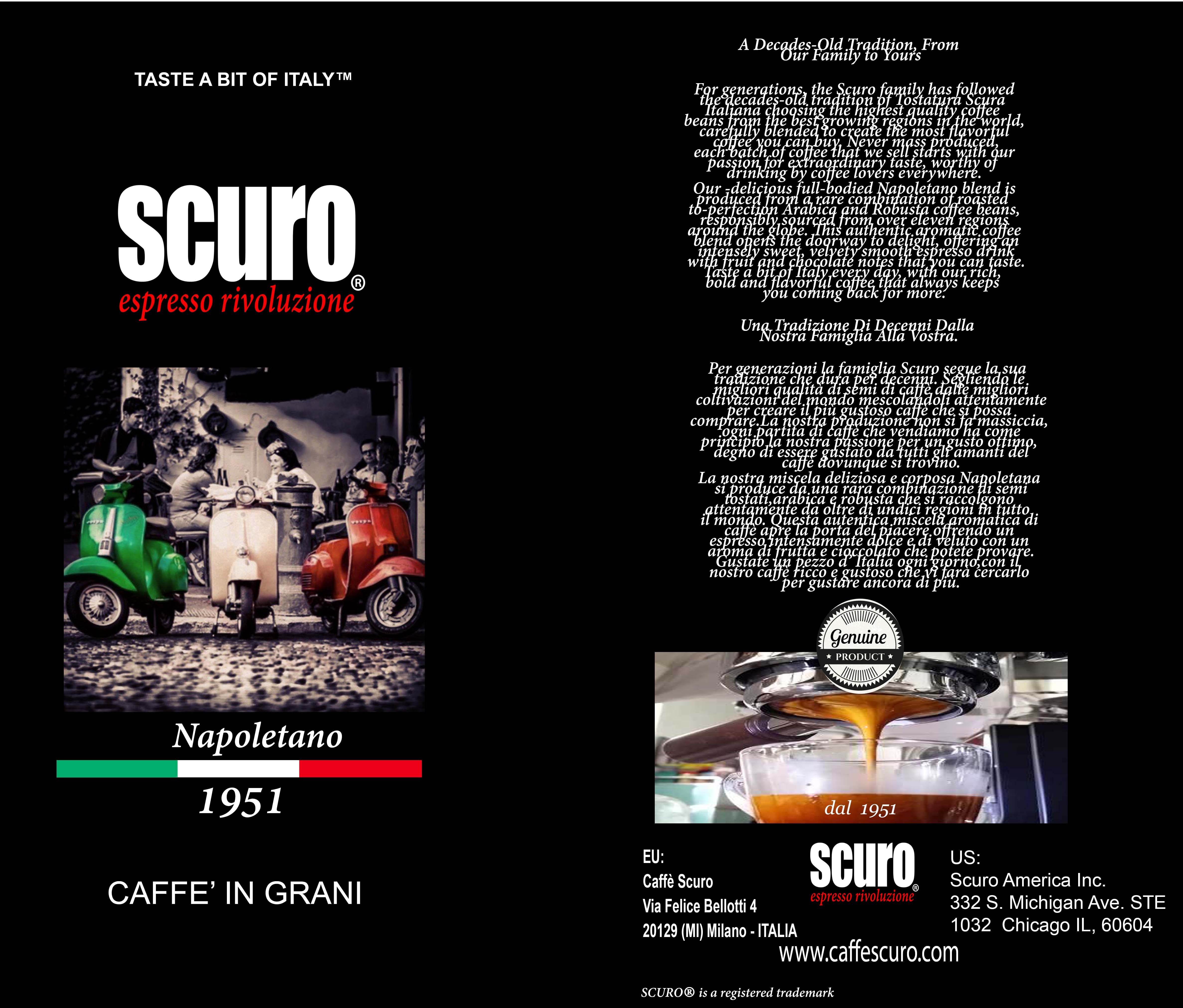 SCURO COFFEE Napoletano Espresso Blend